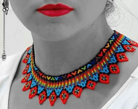 Collar Tejido Rojo